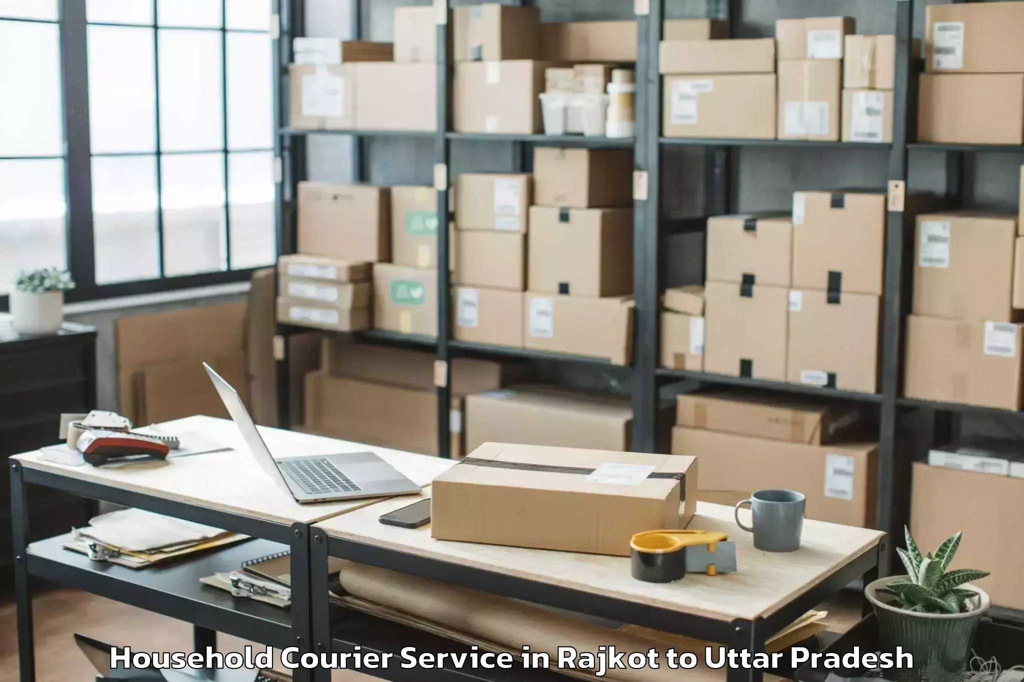 Get Rajkot to Anpara Household Courier